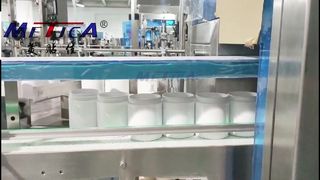 Máy dán nhãn đóng nắp bột cho sữa và albumen