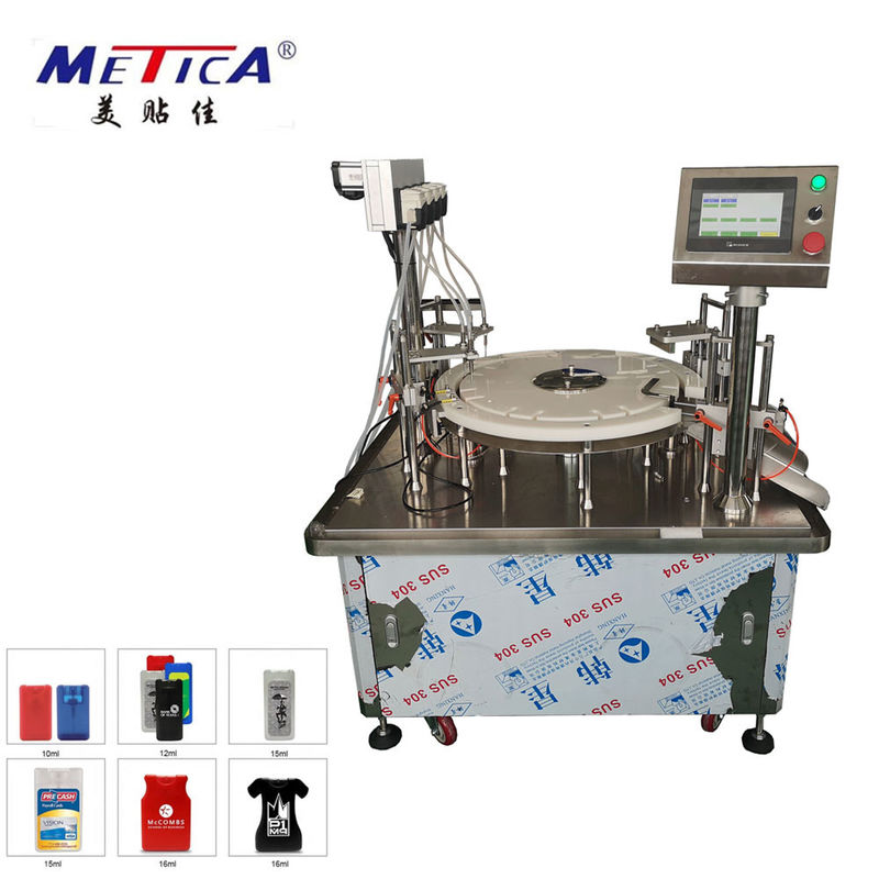 Pocket Card Chai nước hoa Máy đóng nắp Monoblock 1500BPH Loại tự động