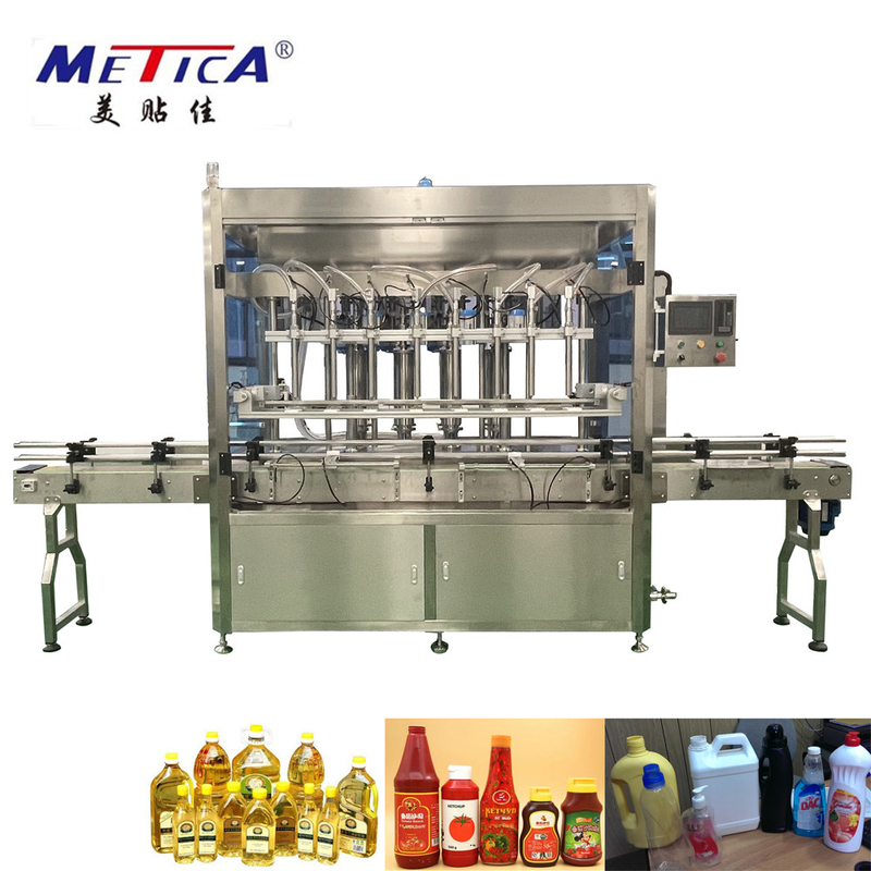 4-10 Đầu điền Máy điền chai tự động 304/316 thép không gỉ