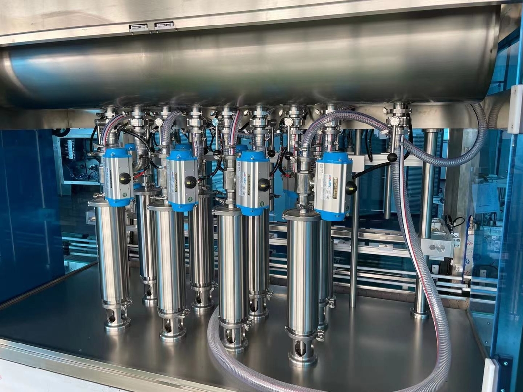 Máy điền chai nước sốt tự động 500KG với hệ thống điều khiển PLC và máy bơm chạy bằng động cơ servo