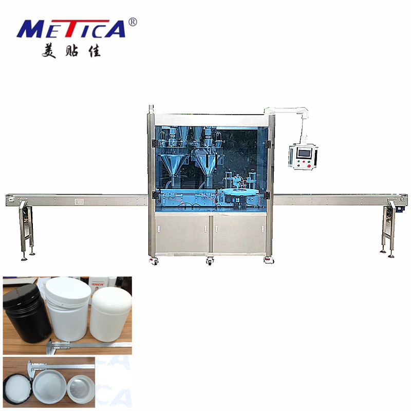 Máy làm đầy bột tiêu tốc độ cao tự động với nắp cho dây chuyền sản xuất