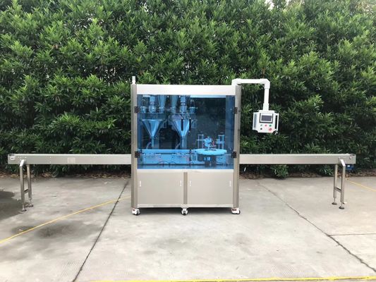 Máy chiết rót và đóng nắp Monoblock tự động cho bột cay