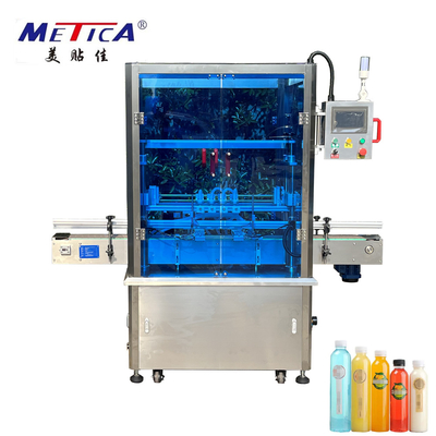 Chai nước trái cây và máy chiết rót chai PET với bơm nhu động