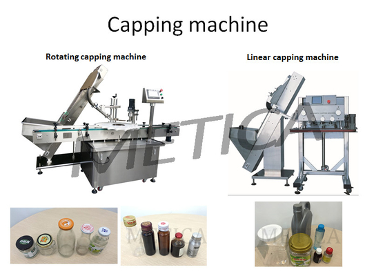 Máy đóng nắp và đóng nắp chai thủy tinh tự động loại quay tự động 2000bph