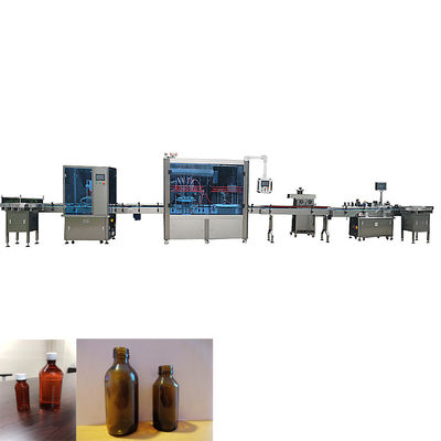 Dây chuyền sản xuất đóng chai chiều dài 8000mm Máy chiết rót xi-rô tự động