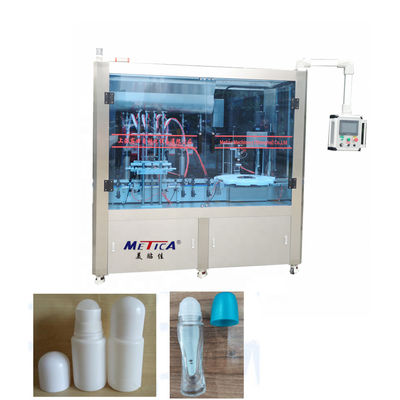 Máy chiết rót và đóng nắp Monoblock điều khiển PLC với 1000-2000 BPH và độ chính xác chiết rót 99% cho chai nhỏ giọt